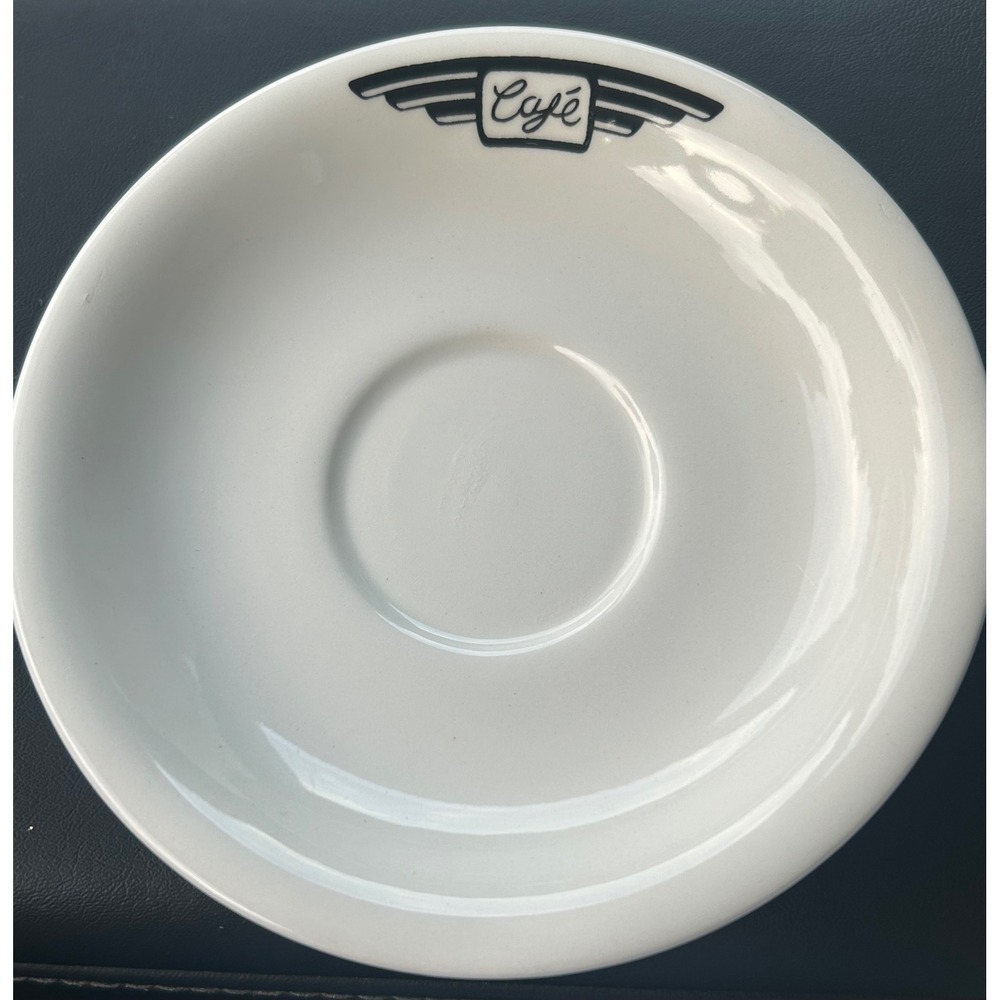 John Tams England Cafe Cup and Saucer Set White Black Retro Logo 2 Piece Set - Picture 7 of 10